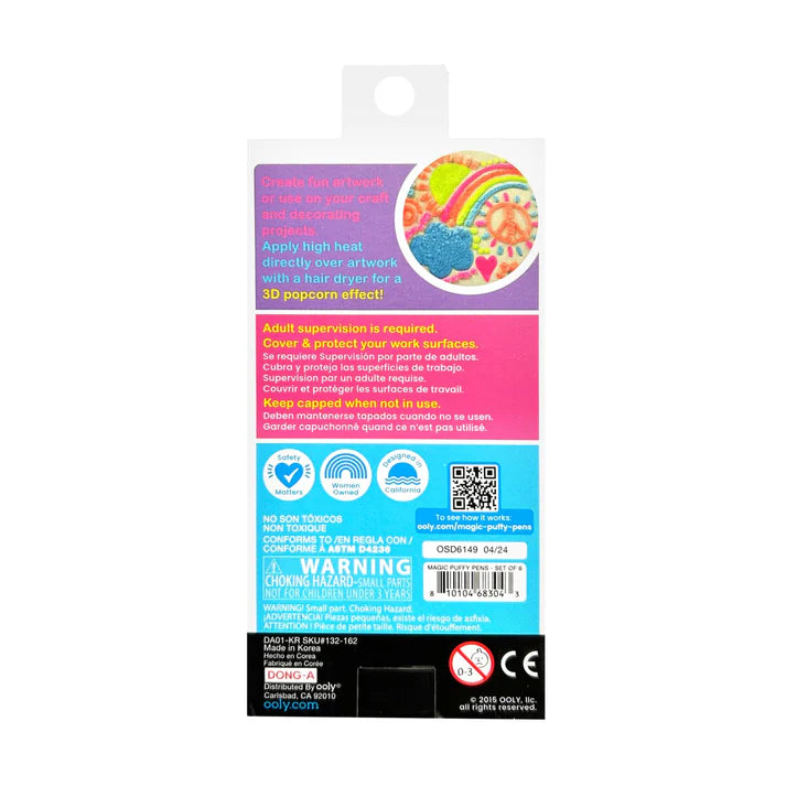 Ooly - Magic Neon Puffy Pens