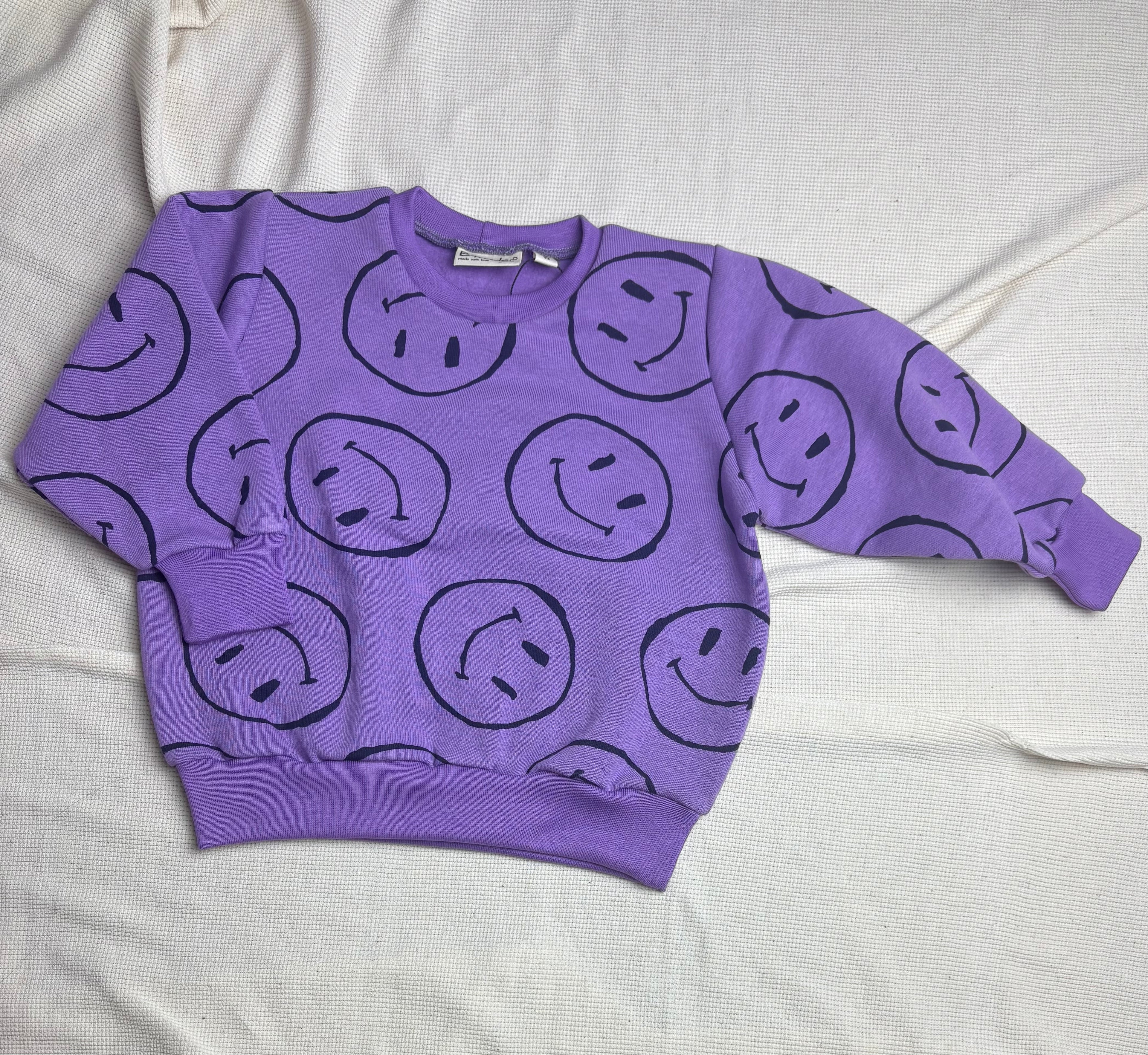 Sweater - Smiley paars