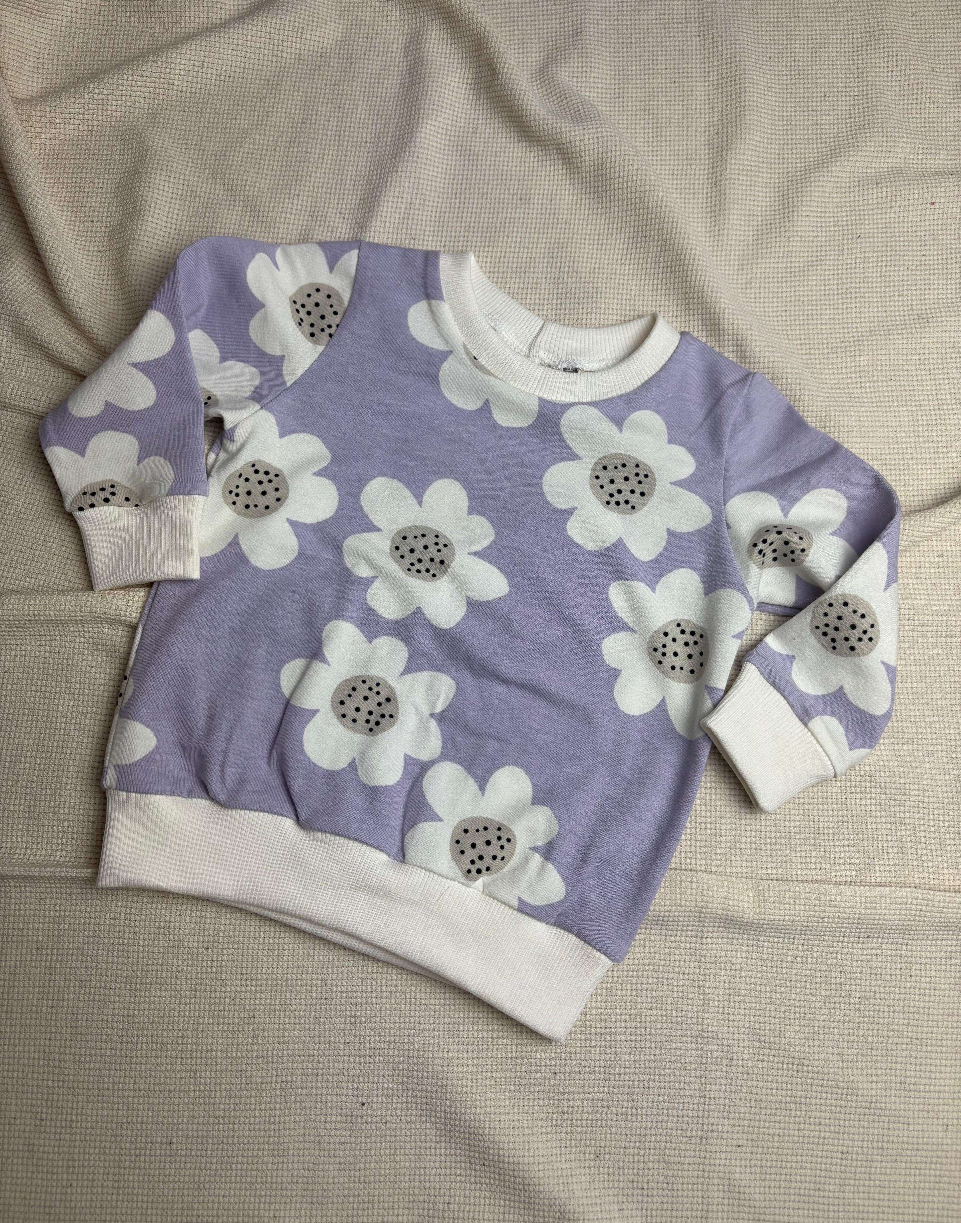 Sweater - Bloemen lila