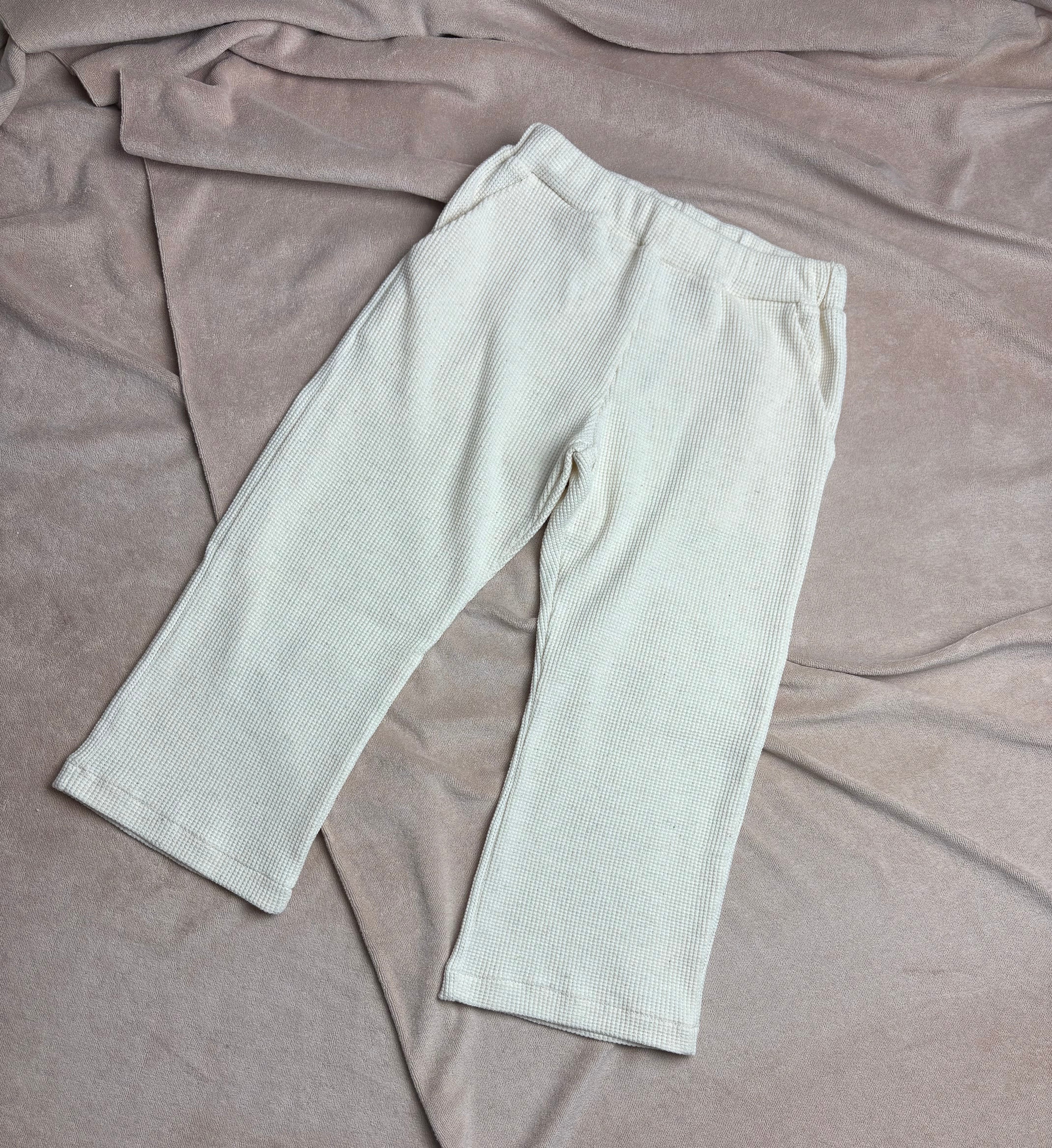 Broek - Wafelstof beige