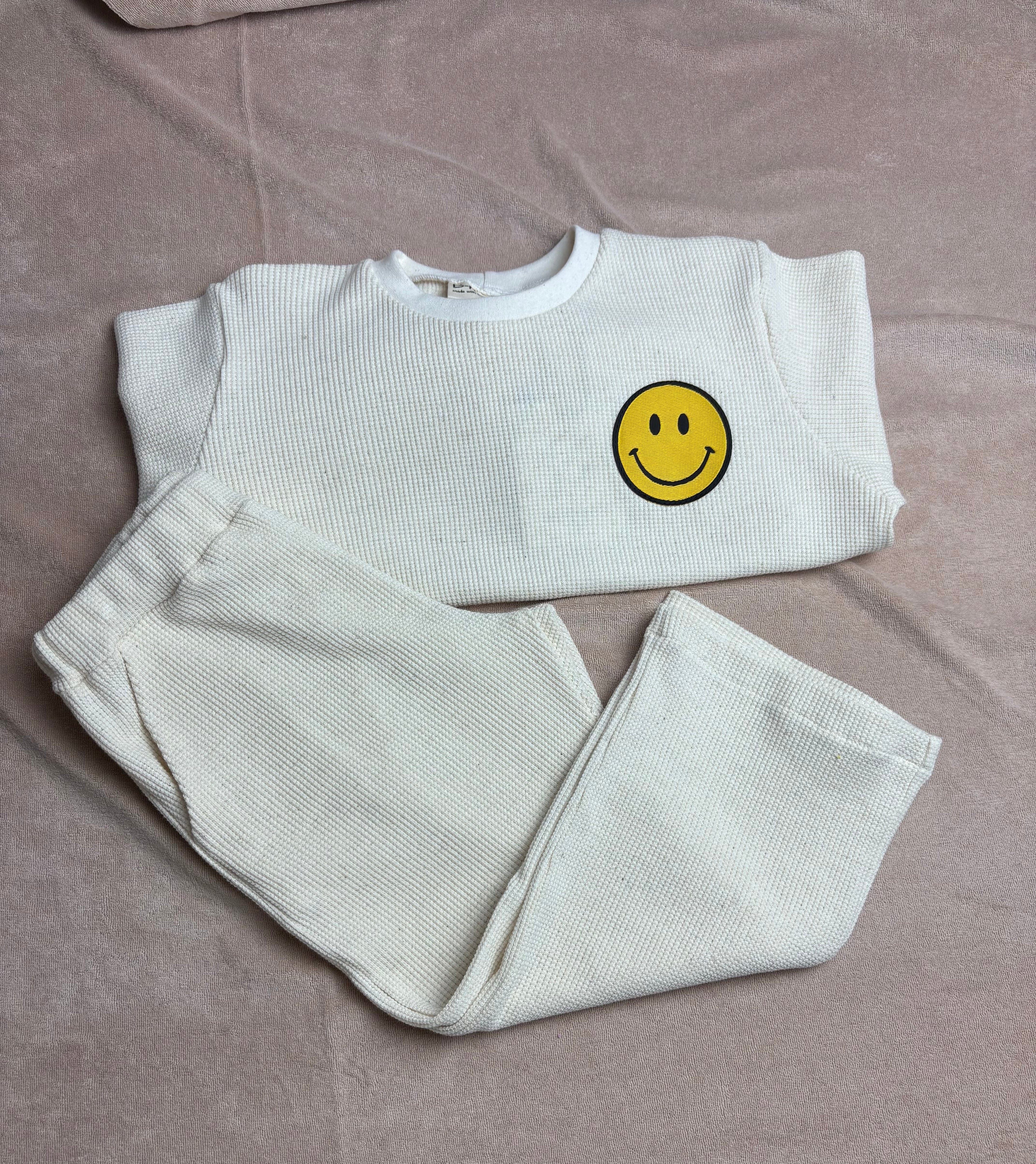 Broek - Wafelstof beige