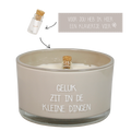 My flame - Flessenpost Kaars - Geluk zit in de kleine dingen
